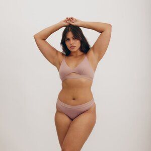 Organic Basics Soft Touch Brief, Size XS in Dusty Rose